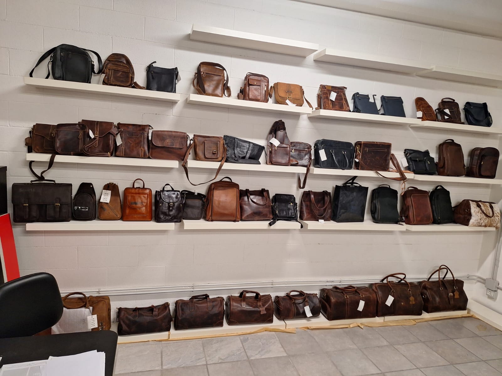 Leather bags selection